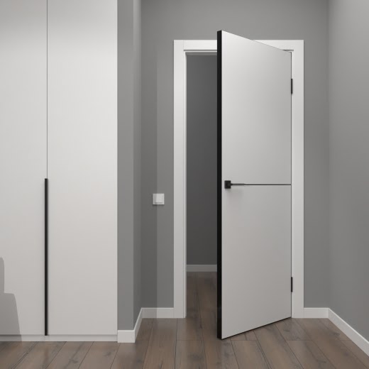 Межкомнатная дверь ZM046 (экошпон белый)