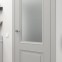 Межкомнатная дверь SK024 (эмаль серая, матовое стекло) 3