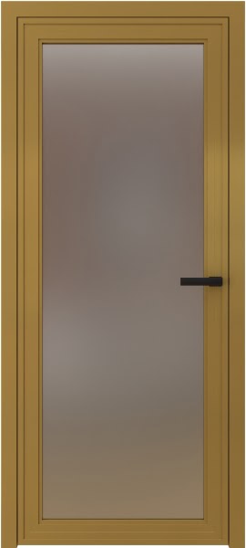 Алюминиевая межкомнатная дверь 1AGP («золото» / сатинат)