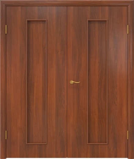 Распашная двустворчатая дверь 20Г (ламинированная «итальянский орех», глухая)