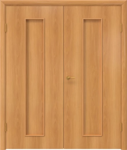 Распашная двустворчатая дверь 20Г (ламинированная «миланский орех», глухая)