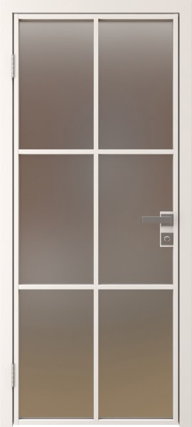 Алюминиевая межкомнатная дверь 3AG («белый матовый» / сатинат)