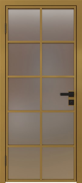 Алюминиевая межкомнатная дверь 4AG («золото» / сатинат)