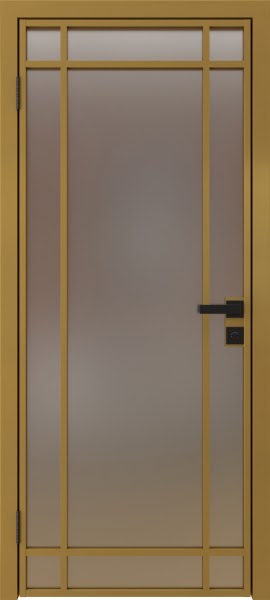 Алюминиевая межкомнатная дверь 5AG («золото» / сатинат)