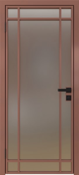 Алюминиевая межкомнатная дверь 5AG («бронза» / сатинат)