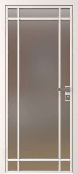Алюминиевая межкомнатная дверь 5AG («белый матовый» / сатинат)