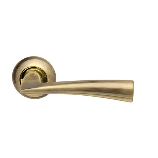 Ручка дверная COLUMBA-LD80-1ABGP-7 (ЦАМ, бронза – золото)