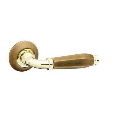 Ручка дверная ENIGMA-RM-ABGP-7 (ЦАМ, бронза – золото)