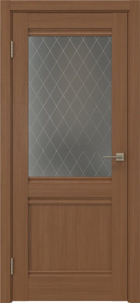 Межкомнатная дверь FK003 (экошпон «орех» / стекло: сатинат ромб)