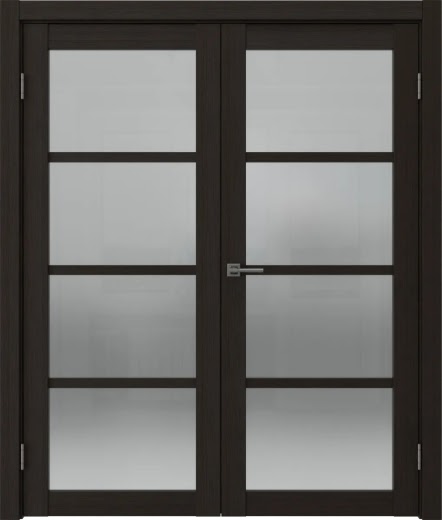 Распашная двустворчатая дверь FK027 (экошпон «венге FL», сатинат)