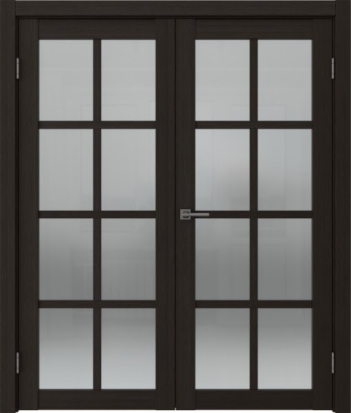 Распашная двустворчатая дверь FK028 (экошпон «венге FL», сатинат)