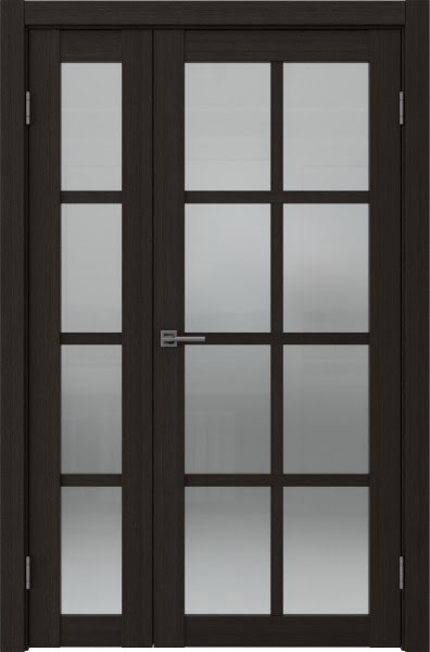 Распашная полуторная дверь FK028 (экошпон «венге FL», сатинат)