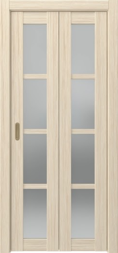 Складная дверь FK028 (экошпон «беленый дуб FL», матовое стекло)