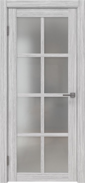 Межкомнатная дверь FK028 (экошпон «серый дуб FL‎», матовое стекло)