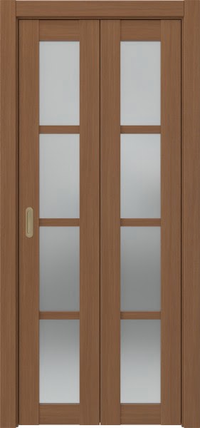 Складная дверь FK028 (экошпон «орех», матовое стекло)