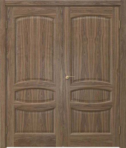 Распашная двустворчатая дверь FK030 (шпон американский орех, глухая)