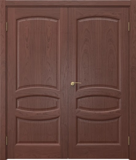 Распашная двустворчатая дверь FK030 (шпон красное дерево, глухая)