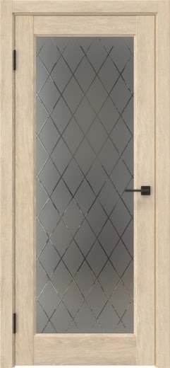 Межкомнатная дверь FK036 (экошпон «дуб шале крем», стекло: сатинат ромб)