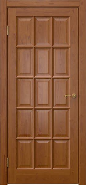 Межкомнатная дверь FM001 (массив сосны, лак светлый, глухая)