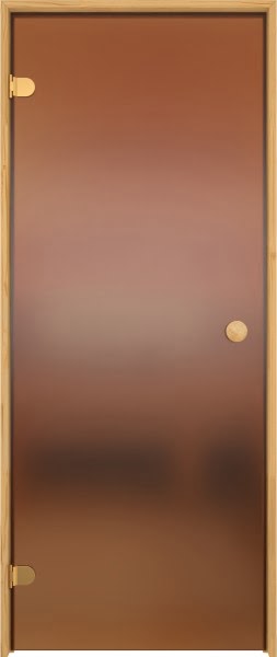 Стеклянная дверь для бани и сауны GB001 (стекло сатинат бронзовый)