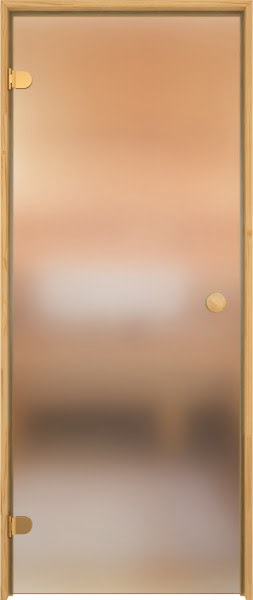 Стеклянная дверь для бани и сауны GB001 (стекло прозрачное матовое)