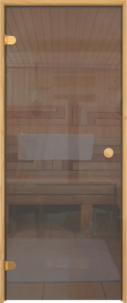 Стеклянная дверь для бани и сауны GB001 (стекло серое)