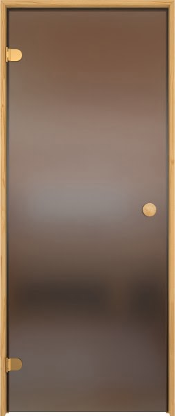 Стеклянная дверь для бани и сауны GB001 (стекло серое матовое)