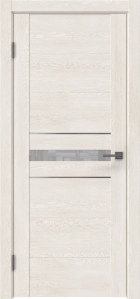 Межкомнатная дверь GM003 (экошпон «белый дуб» / лакобель белый)