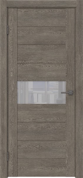 Межкомнатная дверь GM005 (экошпон «серый дуб» / лакобель белый)