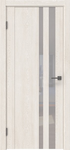 Межкомнатная дверь GM012 (экошпон «белый дуб» / лакобель белый)