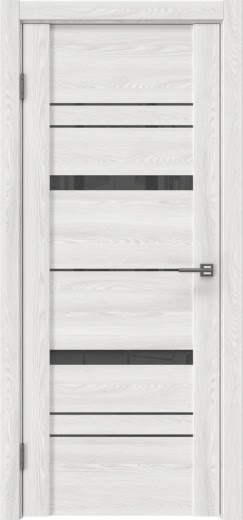 Межкомнатная дверь GM019 (экошпон «ясень айс» / лакобель серый)