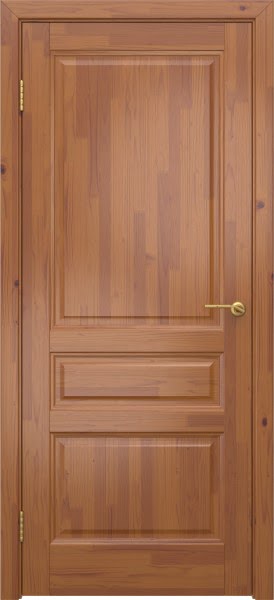 Межкомнатная дверь М5 (массив сосны, лак светлый, глухая)