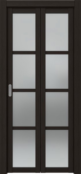 Складная дверь PM001 (экошпон «венге FL», матовое стекло)