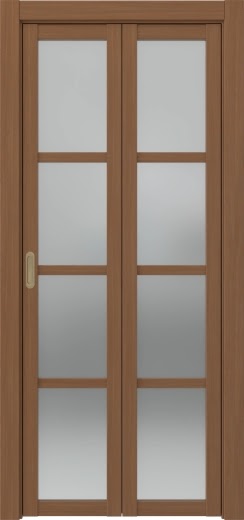 Складная дверь PM001 (экошпон «орех», матовое стекло)