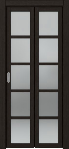 Складная дверь PM002 (экошпон «венге FL», матовое стекло)