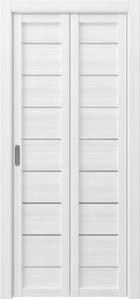 Складная дверь PM003 (экошпон белый, матовое стекло)