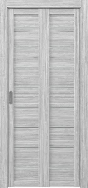 Складная дверь PM003 (экошпон «серый дуб FL», матовое стекло)