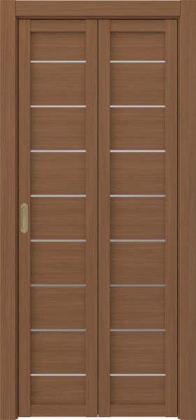 Складная дверь PM003 (экошпон «орех FL», матовое стекло)
