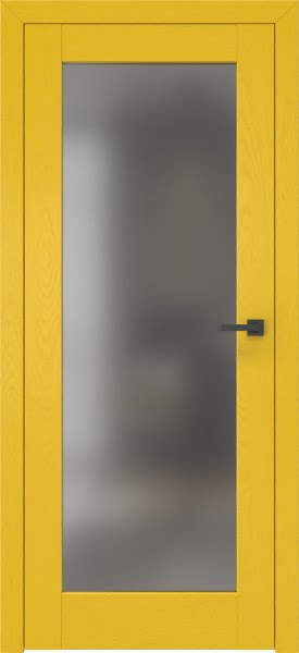 Межкомнатная дверь RL001 (шпон ясень RAL 1032, сатинат)