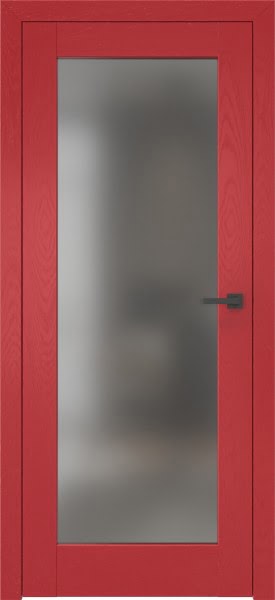 Межкомнатная дверь RL001 (шпон ясень RAL 3001, сатинат)