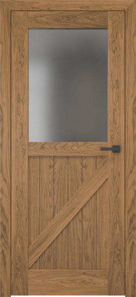 Межкомнатная дверь RL002 (шпон дуб античный с патиной, сатинат)