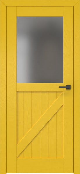 Межкомнатная дверь RL002 (шпон ясень RAL 1032, сатинат)