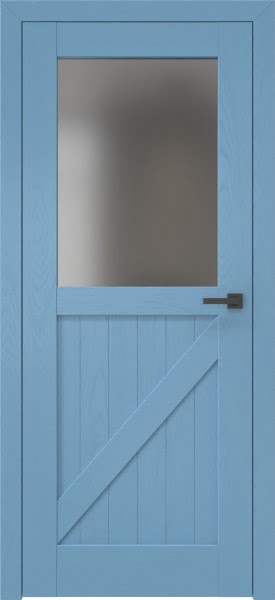 Межкомнатная дверь RL002 (шпон ясень RAL 5024, сатинат)