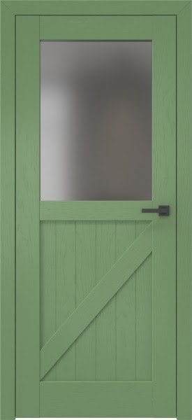 Межкомнатная дверь RL002 (шпон ясень RAL 6011, сатинат)