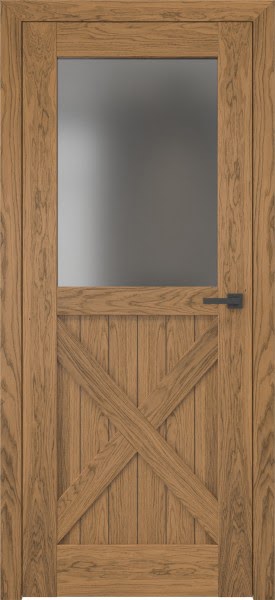 Межкомнатная дверь RL003 (шпон дуб античный с патиной, сатинат)
