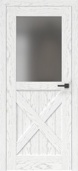 Межкомнатная дверь RL003 (шпон ясень белый с патиной, сатинат)