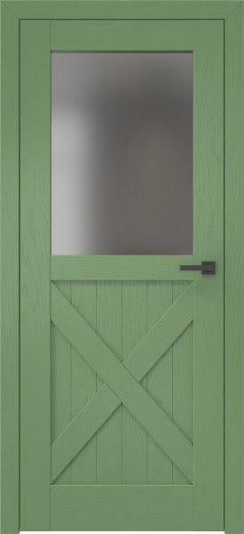 Межкомнатная дверь RL003 (шпон ясень RAL 6011, сатинат)