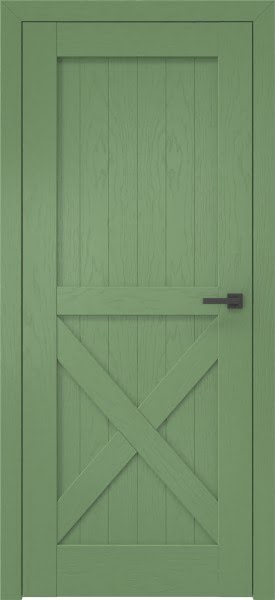 Межкомнатная дверь RL003 (эмаль RAL 6011 по шпону ясеня)