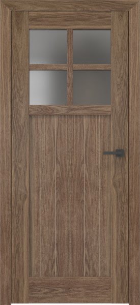 Межкомнатная дверь RL004 (шпон американский орех, сатинат)