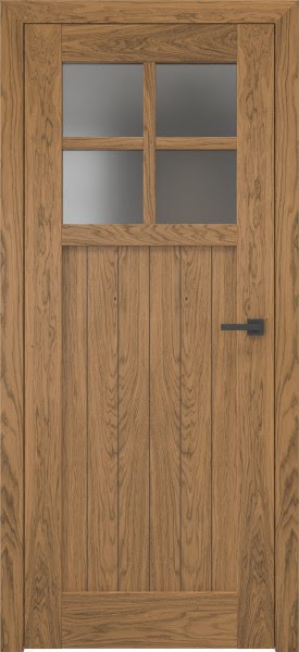 Межкомнатная дверь RL004 (шпон дуб античный с патиной, сатинат)
